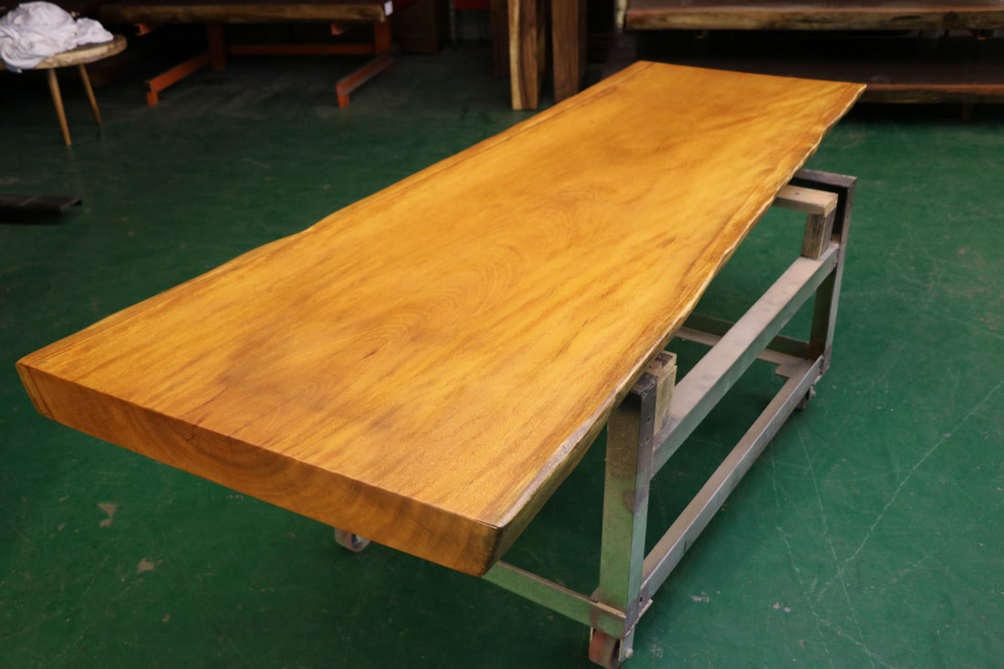 非洲黃花梨桌板大板餐桌